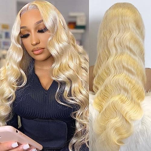 Lotulo 613 Lace Front Wig Human Hair 13x6 Transparent Lace, 613 Body Wave Lace Front Wig Human Hair, 200% Density Lace Front Wigs Pre Plucked with Natural Hairline (26 Inch) - Image 1