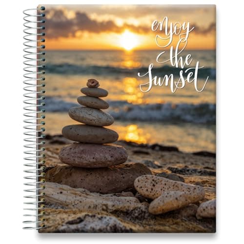 Tools4Wisdom Planner 2026-2027 - Dated April 2026-2027 June - Weekly Monthly Daily Academic Year Calendar with Stickers, Tabs, Pocket & Thick Paper - Spiral Bound 8.5x11 Hardcover - A6J7 - Zen Sunrise w Quote