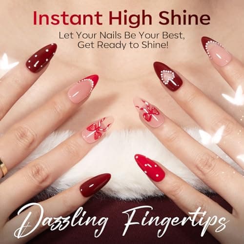 modelones 12Pcs 15ML Red Gel Nail Polish Set, Same Bottle Same Bottle Burgundy Cherry Dark Red Cat Eye Glitter Color Changing Hema Free Gel Polish Kit with Magnet Soak Off Manicure Nail Art DIY - Thumbnail 3