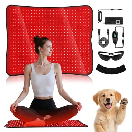 Red Light Therapy Mat for Body - 26.8" x 23.5" RedLight Therapy Pad with 600 LEDs,Near Infrared Red Light Mat 660nm & 850nm Redlight Therapy Pads W770 - Image 1