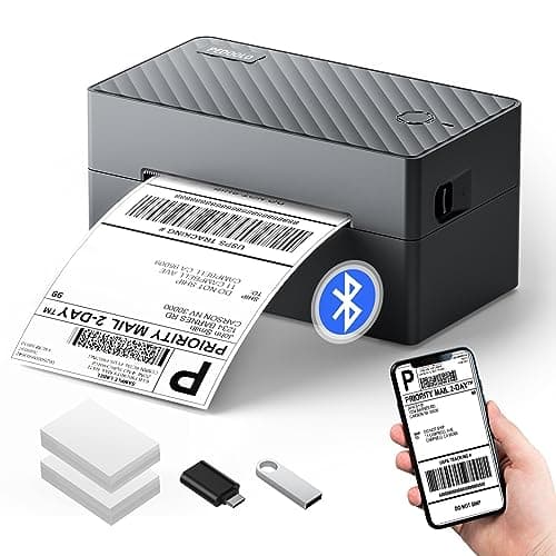 PEDOOLO Label Printer, 4x6 Shipping Label Thermal Printer for Packages, Bluetooth Conection and Compatible with Android, iPhone, Windows, Mac, Chromebook, Amazon, UPS, USPS, FedEx, Shopify