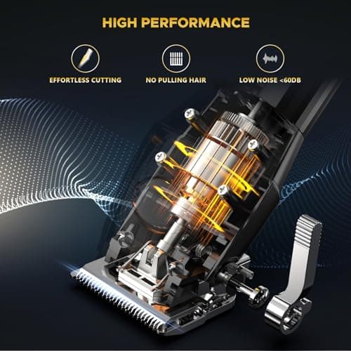 Professional Hair Clippers for Men Cordless Beards Trimmers Kit with LED Display Electric Beard Trimmer for Kid Rechargeable Trimmer Haircut Grooming Kit Gift for Men Women Barber Kids (Black) - Thumbnail 6