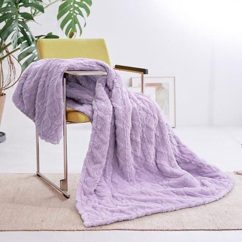 Aheadpret Heated Blanket-Electric Blanket 50"x60" Soft Heated Throw Blanket with 5 Heating Levels & 3 Hours auto-Off,Machine Washable(Purple - Thumbnail 6