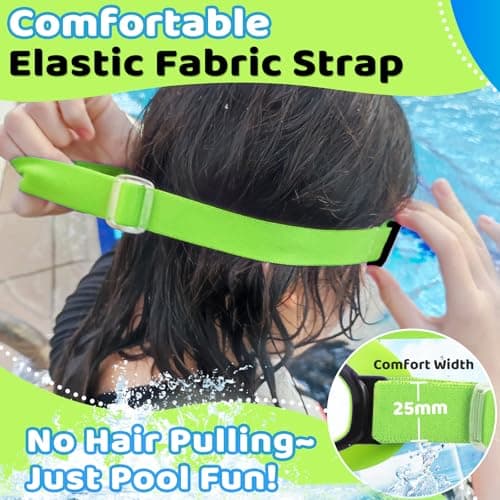 Vvinca Kids Swim Goggles 2 Pack, No Hair Pulling Comfort Fabric Strap Swimming Goggles for Kids Age 3-14, Anti-Fog/UV No Leaking Wide View Swim Mask for Toddler Boys Girls, Summer Pool Essentials - Thumbnail 4