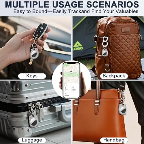 for Airtag Keychain Holder with Key Ring - Aluminum Metal AirTag Holder Key,Durable Scratch Resistant Case Protective Apple AirTag Holder Keychain Accessory for Key,Car Key, Pet, Luggage, Backpack - Thumbnail 6