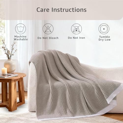 WRENSONGE Pineapple Stitch Throw Blanket, Sand Soft Cozy Fluffy Warm Hand Made Throw Blankets for Couch, Sofa, Chair, Bed, Camping, Picnic, Travel Lightweight Bed Blanket - 50"*60" - Thumbnail 2