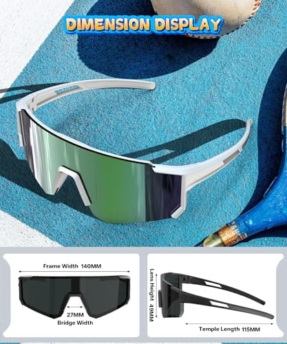 KALIYADI Kids Polarized Sunglasses Youth-Baseball-Sunglasses: Boys Girls Sport Running UV400 Protection Sun Glasses Age 6-14 - Thumbnail 3