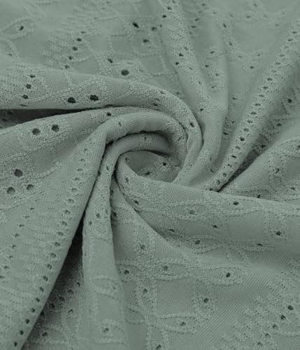 Lastshe Plus Size Scoop Neck Sleeveless Tunics for Women Loose-Fitting Casual Tops Blouses, Grayish Green, 5X - Thumbnail 5