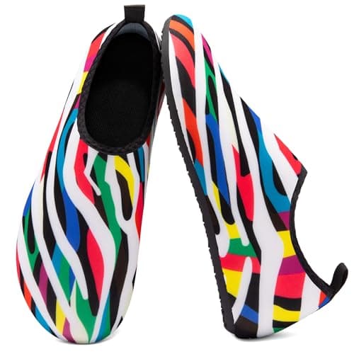 Men Women Water Shoes Quick-Dry Aqua Socks Barefoot Slip-on Summer Slippers for Beach Swim Sport Surf Yoga Exercise Color Wave - Image 1