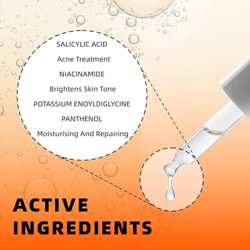 HKY Acne Serum, Salicylic Acid (BHA) + PHA + PAD, Redness Relief in 90 Mins, OTC Formula with Rice Ferment & Centella & Niacinamide, Pore Minimizer & Post-Acne Mark Treatment, Acne-Prone Skin [20ml] - Thumbnail 4