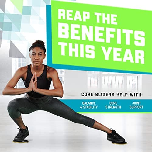 Elite Sportz Core Sliders For Working Out | Dual Sided Home Core Workout Equipment For Carpet & Hardwood Floors | Gliders for Exercising - Travel Workout Equipment For Athlete - Fitness Sliders - Thumbnail 3