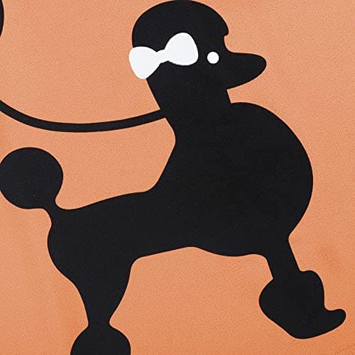 ZEZCLO Women Poodle Skirt 50s Vintage Pleated A-line Zipper Skirts Orange Pink M - Thumbnail 2