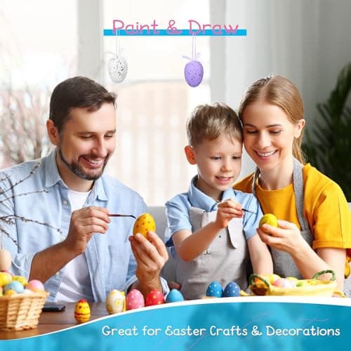 Oeyliz Easter Decorations Easter Eggs Decorations Hanging Ornaments Eggs Hanging Ornaments Tree Ornaments for Decoration 12PCS Hanging Ornaments for Tree Decor Basket Home Party Supplies - Thumbnail 5