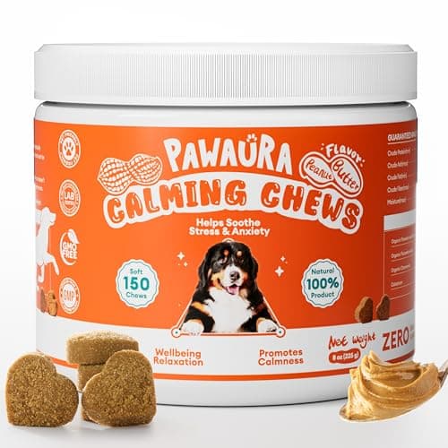 Calming Chews for Dogs 150ct - Anxiety Relief Support & Relaxation for Everyday Stress - Dog Soft Chews with Melatonin - Sleep Aid for Dogs (Peanut Butter Flavor) - Image 1