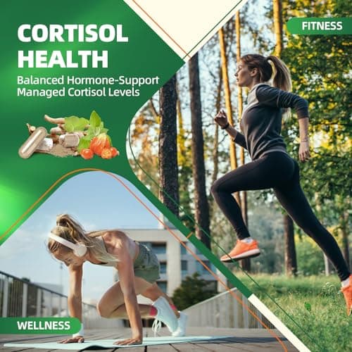 B BEWORTHS Cortisol Supplements for Women Men, 10-in-1 Cortisol Reducer Manager Supplements with Ashwagandha, Magnesium Glycinate, L-Theanine, Rhodiola, Non-GMO, 60 Vegan Capsules - Thumbnail 6