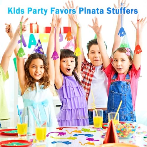 Sticky Hands Bulk 48 PCS Party Favors for Kids 4-8 8-12 Stretchy Sticky Hand Toy Goodie Bag Stuffers Fillers Treasure Box Toys Classroom Prizes School End of Year Student Gifts Birthday Party Supplies - Thumbnail 4