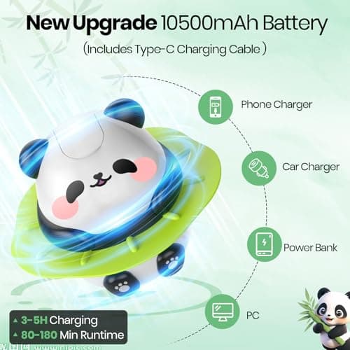 Barong Yekhna Portable Shower for Camping, 10500mAh Rechargeable Outdoor Shower with 3 Spray Modes, IPX7 Waterproof Camping Shower Pump for Hiking, Travel, Pet Bath, Car Washing - Thumbnail 2