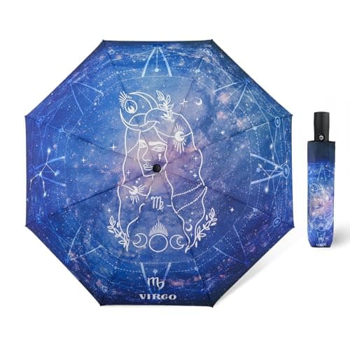 Natuquebrela Women Large Compact Umbrella - Portable Foldable Umbrellas Backpack Rain Luxury Automatic Folding Star Light Gothic Girls Umbrella - Image 1