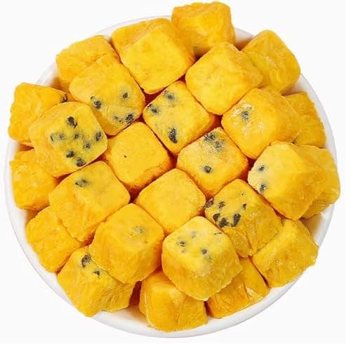 Freeze-Dried Passion Fruit Chunks 16oz/1 Pound Bulk Bag - Unsweetened Crunchy Tropical Snack for Baking & Desserts, Yogurt/Smoothie Topping, Camping & Tea Time - Image 1