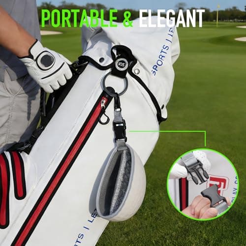 GAIARENA Golf Cleaning Bag Pouch Silicone Ball Washer Club Cleaner with Scrub and Wipe Cloth Gifts Ideas for Golfers On-course golf accessories White - Thumbnail 6