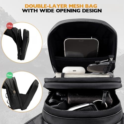 Motorcycle Leg Bag for Men Women, Thigh Bag with Reflective Logo and Removable Leg Straps Can Crossbody Fanny Pack, Motorcycle accessories gear Use for Outdoor Cycling Hiking Camping Fishing - Thumbnail 4
