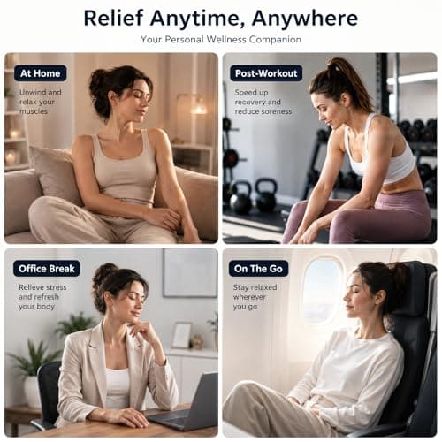 COYZU 20 Head Massage Gun, Large Surface Deep Tissue Percussion Massager with 3 Modes & 99 Levels, 35mm Deep for Pain, 50kg Force for Back, Waist, Legs, Arms & Feet, Quiet Muscle Relaxation - Thumbnail 3