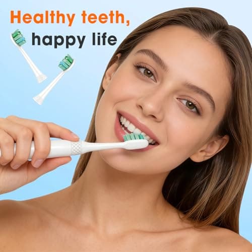 Toothbrush Replacement Heads, Compatible with Philips Sonicare C1 & C2 Electric Toothbrushes, Soft Bristles, White, 6-Pack - Thumbnail 2
