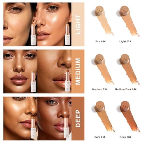 HECI BEAUTY Tinted Foundation Stick, Balm to Cream Foundation with Light to Medium Coverage, Infused with Hydrating Ingredients, Medium Dark 04, 0.25 oz - Thumbnail 6