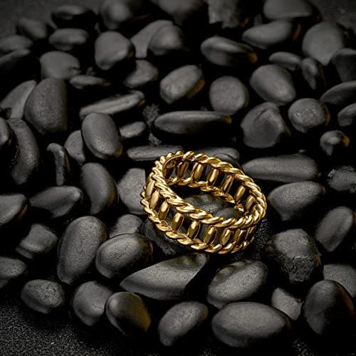 Valloey Rover Gold Rings for Women 14K Gold Filled Ring Dainty Eternity Band Minimalist Jewelry Gift for Women 6# - Thumbnail 5