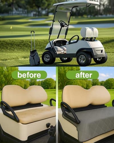ThermoHalo Golf Cart Seat Covers, Universal Golf Cart Seat Towel Blanket Nonskid Bottom Fits for EZGO, Yamaha, Club Car and More 2 Person Seats Golf Carts (A) - Thumbnail 6