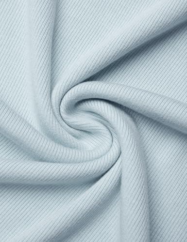 GKBK Womens Short Sleeve Tops Scoop Neck Ribbed Slim Fitted Tight Layering Top Basic Tee Shirts Cute Summer Tops Casual Spring Outfits 2026 Trendy Light Blue - Thumbnail 2