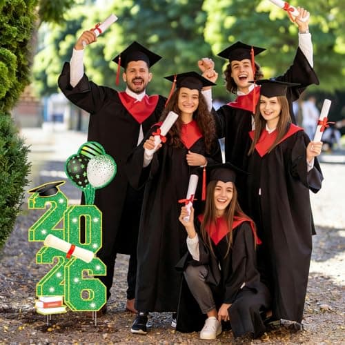 3.5FT Large Class 2026 Graduation Yard Sign Yard Decorations Congrats Graduation Lawn Signs 2026 Grad Yard Signs with Stakes for Outdoor Indoor Congrats Graduation Party Decoration Supplies - Thumbnail 4