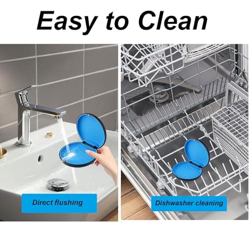 ACSKD Aligner Case, Slim Retainer Box for Travel, Retainer Case Compatible with Invisalign Aligners, Brace Storage Box with Aligner Removal Tool and Chew,Black - Thumbnail 4