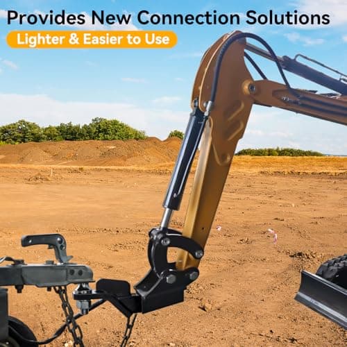 Mini Excavator Trailer Hitch Receiver Attachment – Fits 0.8–1.8T Mini Excavators - Heavy-Duty Alloy Steel with Standard 2-Inch Receiver – 5,000 lbs Tongue & 20,000 lbs Trailer Capacity – Includes Pin - Thumbnail 5