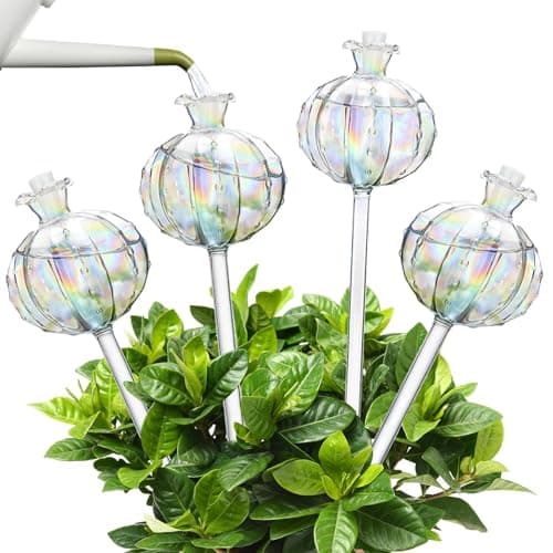 4 Pack Plant Watering Globes,Self Watering Planter Insert Plant Watering Devices for Indoor Plants,Easy Plants Live Houseplants Self Watering Plant Accessories Indoor Ideas for Plant Lovers(White) - Image 1