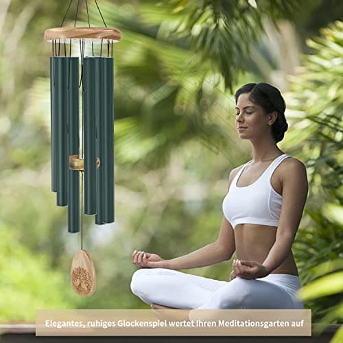 Astarin Windchimes Outdoors with Engraved Lifetree，30 Inch Memorial Wind Chime for Outside，Sympathy Wind Chime for Loved One,Outdoor Wind Chimes for Mother,Green Wind Chimes. - Thumbnail 5