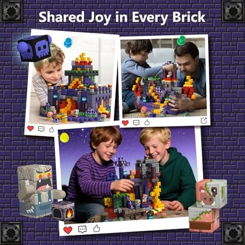 idoot 100PCS Magnetic Blocks - STEM Magnet Building Toys for Kids 3+, Birthday Gifts for Boys & Girls (0.8inch) - Thumbnail 2