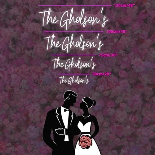 BCCPNL Custom Neon Sign for Room Decoration and Wedding Day;Neon Sign Customizable for Name, Wedding,birthday,party,bar,Valentine's Day.Girlfriend. - Thumbnail 5