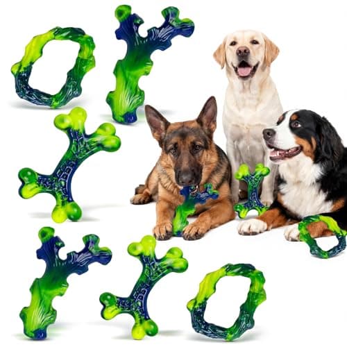 Frienhund 9-Pack Durable Dog Toys for Large Dogs: Durable Chew Toys for Large Breed, Indestructible Dog Toy for Aggressive Chewers, Dog, A for Furry Friends - Image 1
