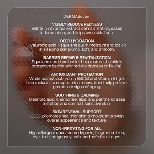 DERMAdoctor Hyaluronic Acid Moisturizer, Hydrating Moisturizer Face Cream Delivering Redness Relief For Face And Soothing Hydration with Squalane & Hyaluronic Acid White Tea Extract – 1.7oz - Thumbnail 4