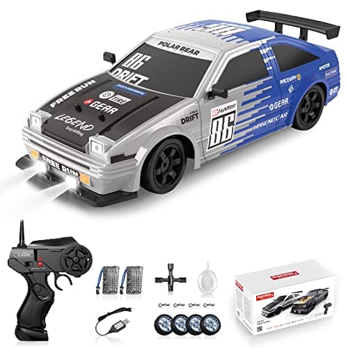 Sakeye RC Drift Car 2.4GHz 1:16 Scale 4WD High Speed Remote Control Cars Vehicle with LED Lights Two Batteries and Drifting Tires Racing Sport Toy Cars for Adults Boys Girls Kids - Image 1