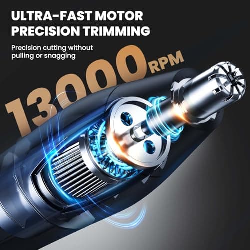 Selouj Ear and Nose Hair Trimmer for Men, 2025 Professional Painless USB Rechargeable Eyebrow & Facial Electric Hair Trimmer for Men Women, Powerful Motor, Dual Edge Blades, IPX7 Waterproof Easy Clean - Thumbnail 4