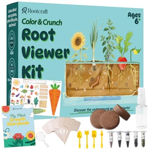 Root Viewer Kit for Kids Gardening Set with Fun Stickers & Storybook, Science STEM Toys & Craft Planting Kits for Ages 4-12 Birthday Gifts for Girls & Boys 4 5 6 7 8 Year Old(A Size) - Image 1