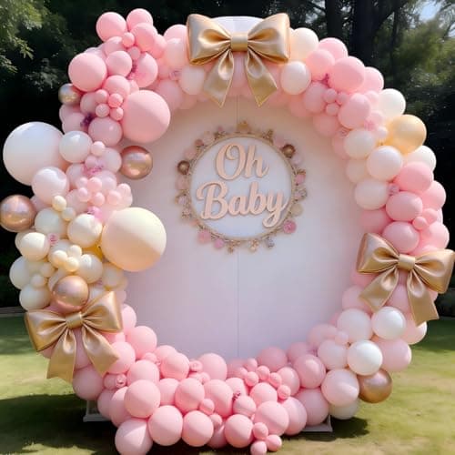 Valentines Day Decorations Pink Balloon Garland Arch Kit 162Pcs Rose Gold Pink Balloon Arch Kit for Girls Birthday Wedding Princess Theme Bridal Shower Galentines Day Decor - Thumbnail 6