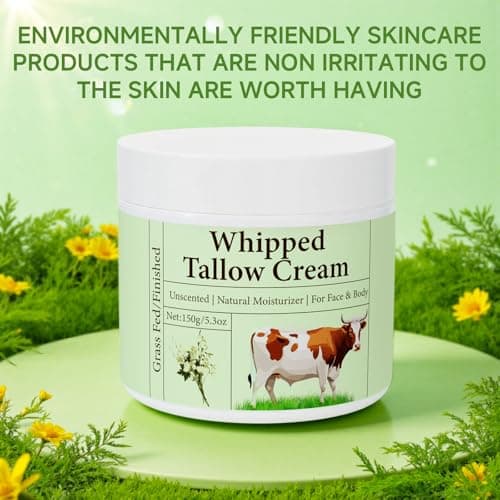 mkzea Beef Tallow for Skin, Beef Tallow, Grass Fed Beef Tallow, Whipped Beef Tallow for Face Moisturizer for All Purpose Tallow Balm, 2 packs - Thumbnail 2