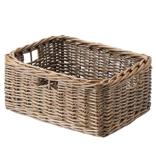 StorageWorks Pantry Baskets, Willow Storage Baskets for Organizing, Shelves, Pantry Organizers and Storage, Light Brown, 15"L x 11"W x 6 ¾"H - Image 1