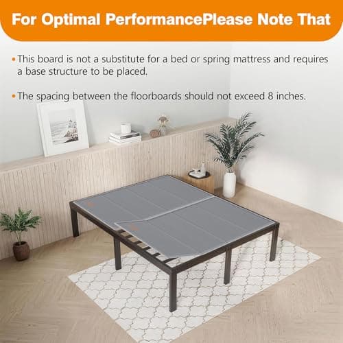 Drwwi Bunkie Board Twin 10mm(38” x 75”), Folding Mattress Support Board for Metal Bed Frame, Anti-Sag, Non-Slip Base & Noise-Free,Grey - Thumbnail 4