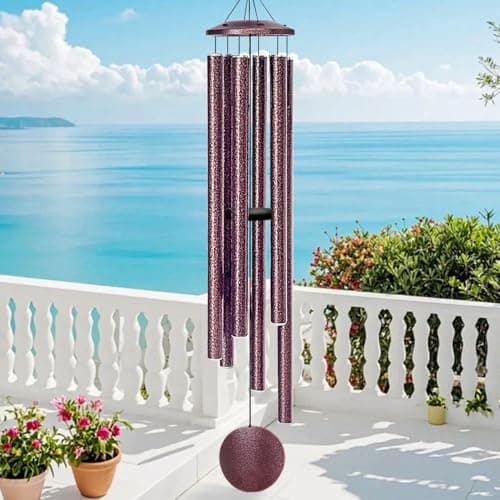 66" Wind Chimes for Outside Deep Tone - 6 Thicken Tubes Memorial Wind Chimes for Loss of Love One, Gifts for Women, Mom, Grandma, Sympathy, Large Windchimes for Outdoor, Garden, Patio (Bronze) - Image 1