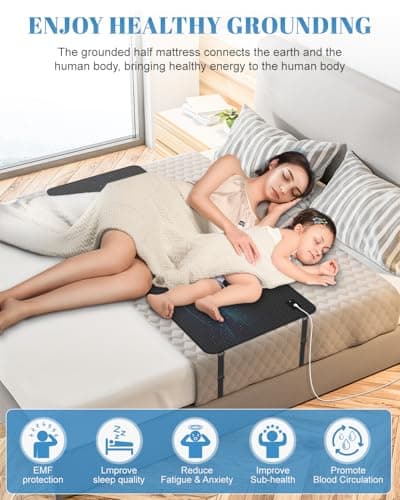 Astarexin Grounding Mat for Bed – Improve Sleep, Boost Energy, Relieve Stress & Pain | Non-Slip PU Leather | Includes Grounding Cord & Tester | Indoor Use | King Size (27'' × 78'') - Thumbnail 2