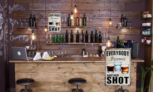 Carastora Funny Bar Metal Sign – Vintage Tin Wall Decor for Man Cave, Garage, Pub, or Home Bar – Humor Shot-Themed Decoration, 8x12 Inches - Thumbnail 4